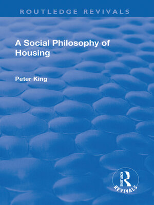 cover image of A Social Philosophy of Housing